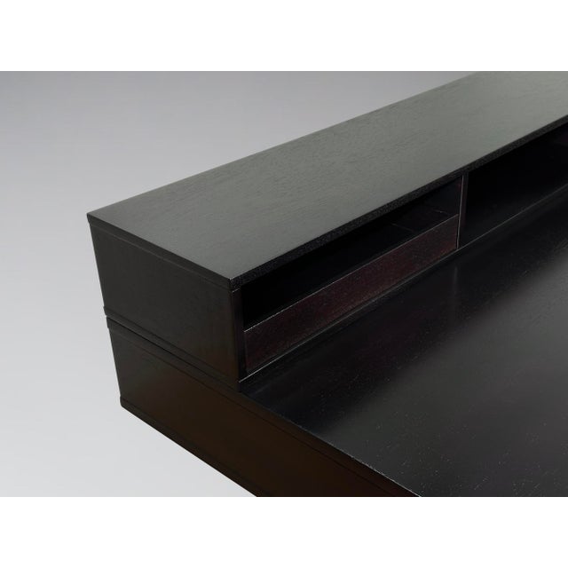 Refinished Ebonized Teak Flip Top Executive Desk Attr. Jens Quistgaard for Peter Løvig Nielsen For Sale - Image 14 of 17