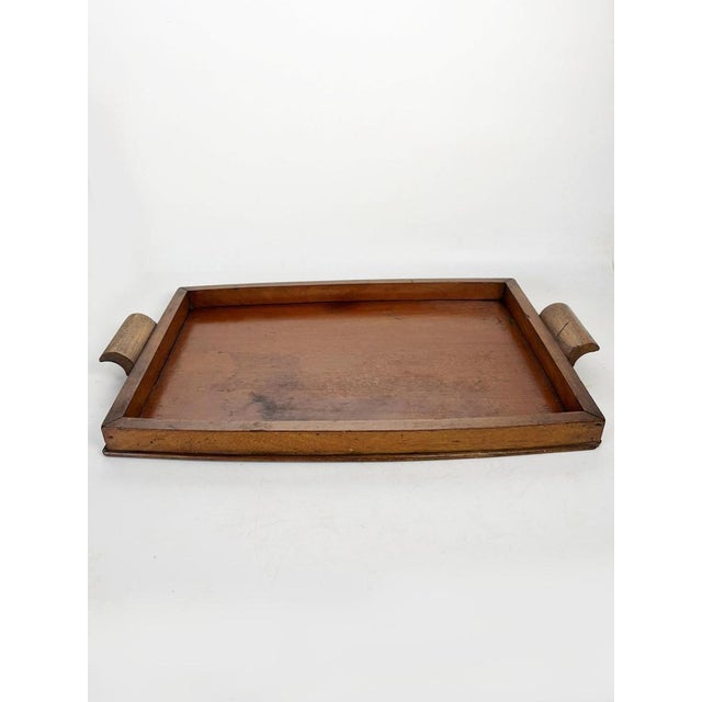 Authentic rectangular Art Deco wooden tray dating from the 1930s. It is characterized by its clean, geometric lines,...