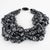 Angela Caputi Stormy Gray Beaded Multi-Strand Resin Necklace For Sale In Atlanta - Image 6 of 11