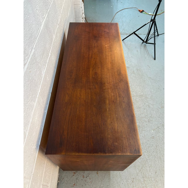 Vintage Jens Risom Four Drawer Walnut Sideboard, Attributed For Sale In New York - Image 6 of 16