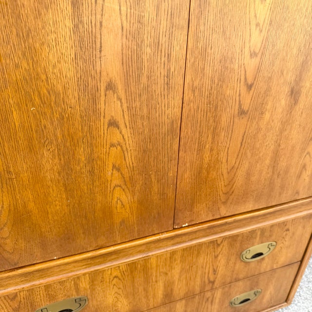 Campaign Drexel “Passages” Campaign Style Armoire For Sale - Image 3 of 10