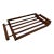 Mid Century Modern Open Slat Solid Oak Wood Double Handled Tray For Sale