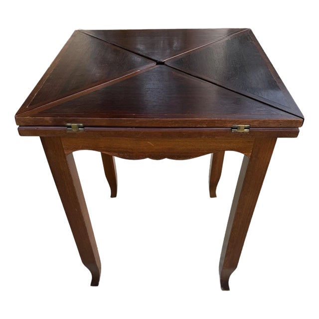 Rare Italian Mid-Century Burlwood Game Table – Expandable & Elegant For Sale
