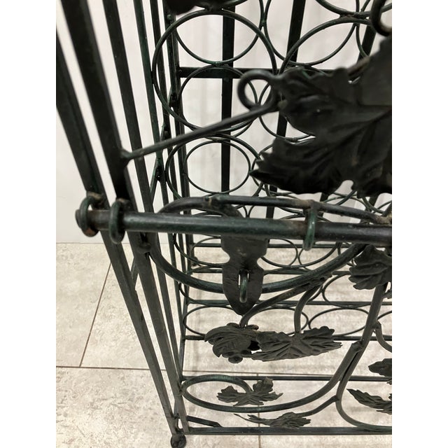 Art Nouveau Vintage Iron Wine Rack For Sale - Image 3 of 6