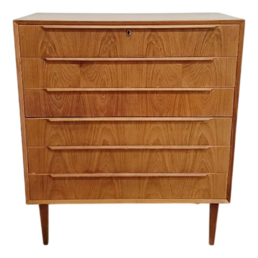 Vintage Danish Teak Chest of Drawers, 1950s For Sale
