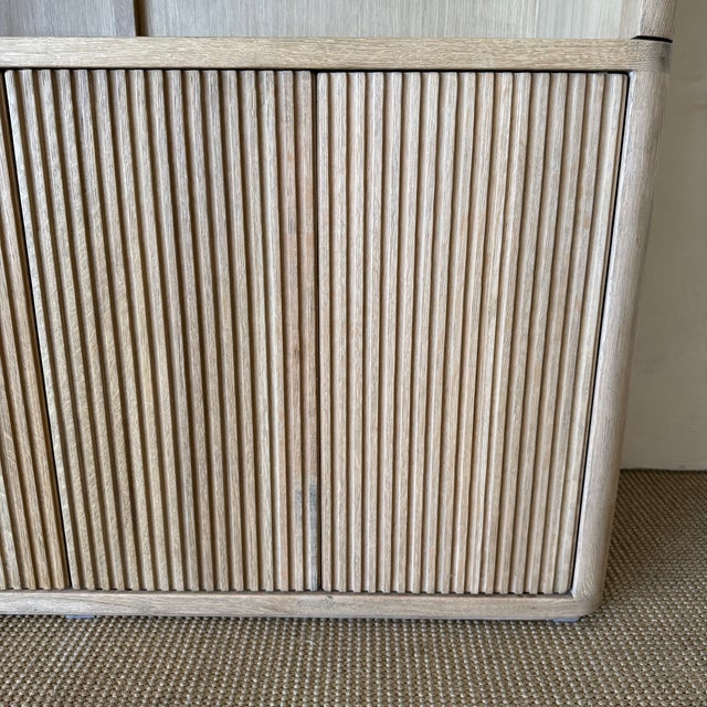 Beige Reed 4 Shelf Oak Bookcase - Natural For Sale - Image 8 of 12