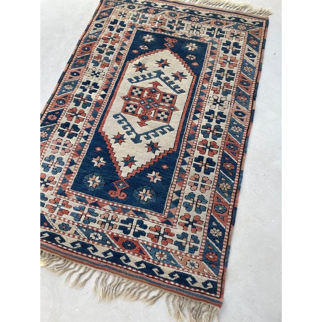 *All of our antique & vintage rugs are professionally cleaned prior to being listed.* Name: Cute Vintage Turkish Rug Size:...