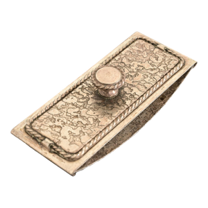 Roycroft Arts & Crafts Silver Finished Hammered Copper Rocker Blotter