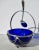 Celtic Silver plate serving bowl for jams, nuts, mints, etc. English Celtic maker with cobalt blue glass fitted bowl....