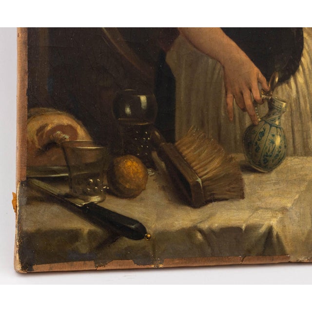 Eugene Van Hove Woman in Interior Scene, 19th Century For Sale In New York - Image 6 of 8