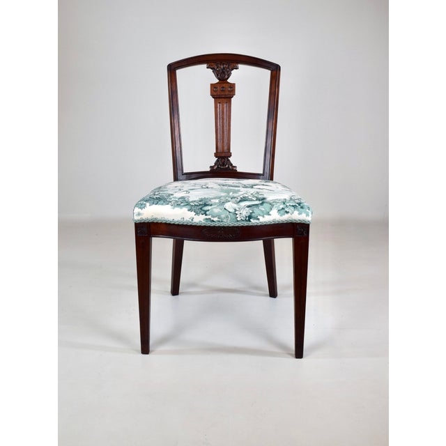 19th Century Antique Mahogany Side Chair in Equestrian Fabric For Sale - Image 10 of 10