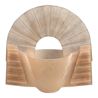 1980s Glass Art Deco Style Sculpture by Larry M. Fielder For Sale