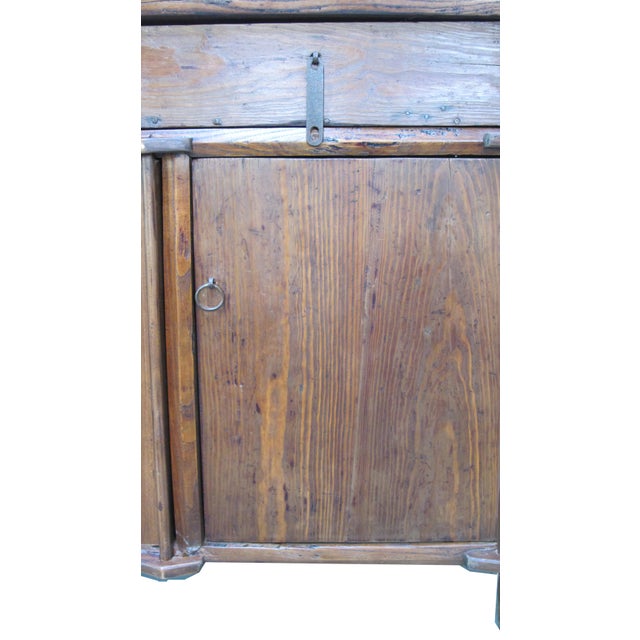 Wood 19th Century Rustic Elm Buffet For Sale - Image 7 of 12