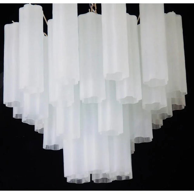 2000 - 2009 Murano Glass Tube Chandeliers, 1990s, Set of 2 For Sale - Image 5 of 12