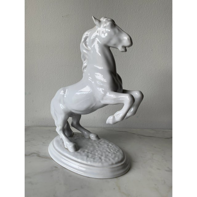 1960s Rearing Horse Vienna Porcelain Figurine "Lipizzan Stallion" by Wien Keramos For Sale - Image 11 of 11