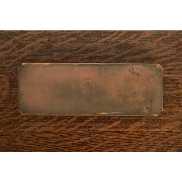 Metal Heintz Arts & Crafts Sterling Silver on Bronze Pen Tray For Sale - Image 7 of 10