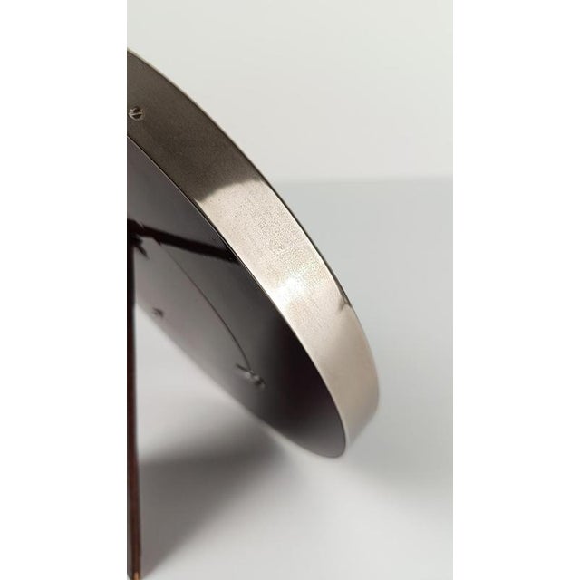 Silver Mid-Century Round Silver-Plated and Teak Picture Frame, Italy, 1970s For Sale - Image 8 of 18