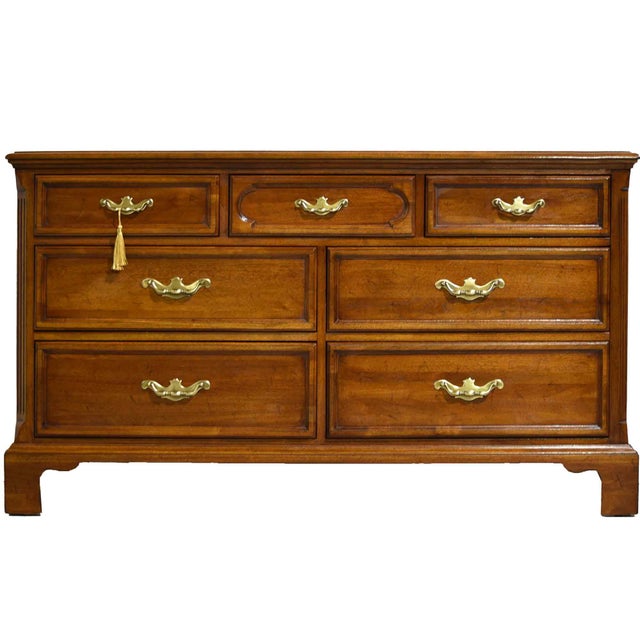 Mid Century Georgian Chippendale Lowboy by Davis Furniture of Nashville Tn For Sale - Image 14 of 14