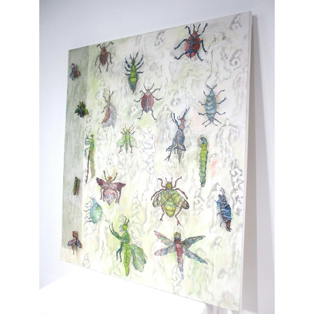 Mid-Century Modern Mid Century Painting " Life of Bugs " by Rita Wasserman For Sale - Image 3 of 16
