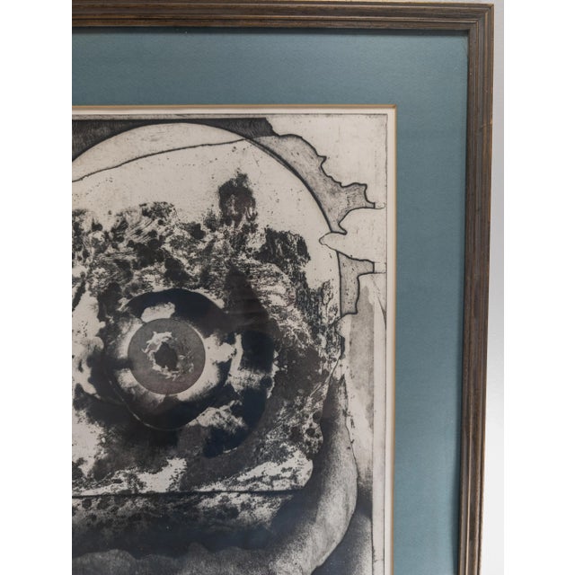 Black Mid-Century Contemporary Modern Art Abstract Etching Print Signed For Sale - Image 8 of 12
