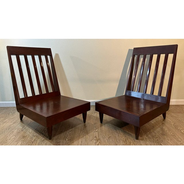 New Hope School Mid 20th Century Mid-Century, New Hope Style Lounge Chairs - a Pair For Sale - Image 4 of 8