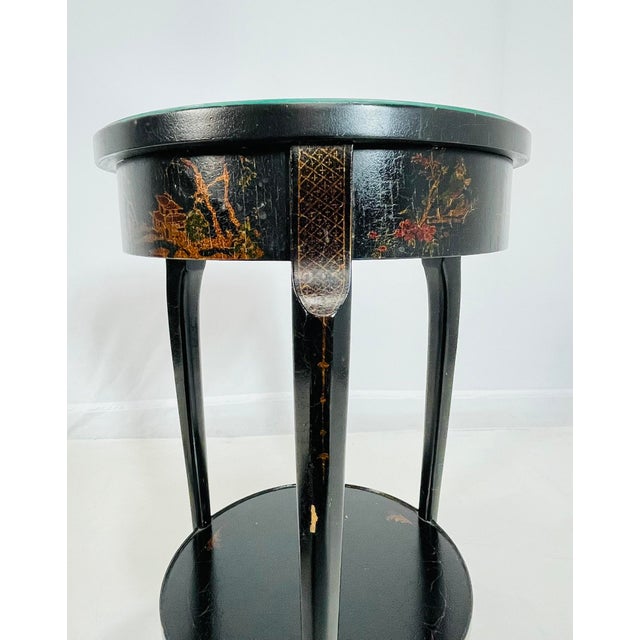 Wood 1980s Asian Style End Table Made in Italy by William Switzer For Sale - Image 7 of 12