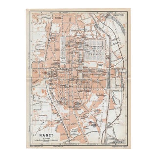 Antique Map of Nancy France For Sale