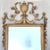 Neoclassical Antique Italian Carved Wood Parcel Gilt Neoclassical Urn Wall Mirror For Sale - Image 3 of 10