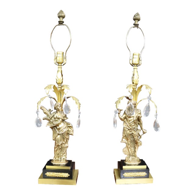 Regency Figural Lamps/Pair For Sale