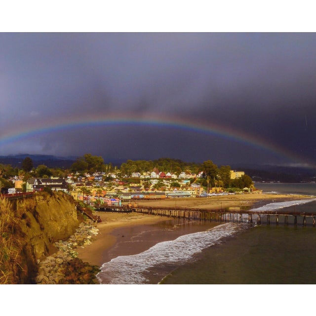 Rainbow Over Capitola Village, Santa Cruz - Colored Photograph Color photograph of a rainbow shining over Capitola Village...