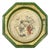 Vintage Italian Chinoiserie Green & Gilt Octagonal Vide Poche / Catchall / Tray / Trinket Dish by Florentia For Sale