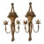 Vintage French Rococo Style Gilt Candle Wall Sconces - A Pair For Sale