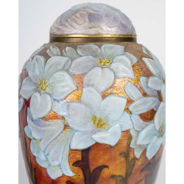 Vintage Covered Vase by Camille Fauré, 1930 For Sale - Image 3 of 5