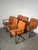 Metal Vintage Cognac Leather Cantilever Armchairs, Set of 6 For Sale - Image 7 of 7