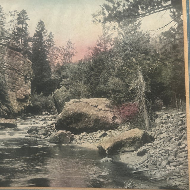 Photorealism Early 20th C. “Rock of Ages” by William Henry Jackson Colorized Photograph Print For Sale - Image 3 of 5