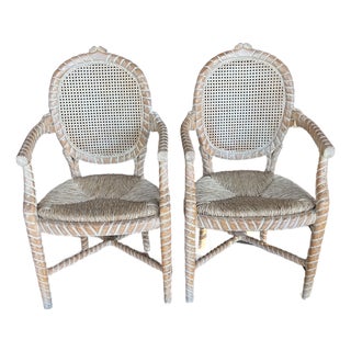 1970s Pair of McGuire Style Chairs For Sale