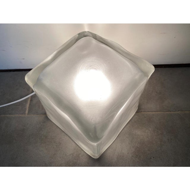 Vintage Scandinavian Iviken Ice Cube Lamp in Frosted Crystal Glass from Ikea For Sale - Image 10 of 11