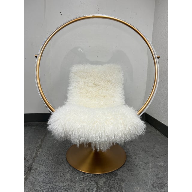 Restoration Hardware Mina Acrylic Ball Swivel Chair Chairish