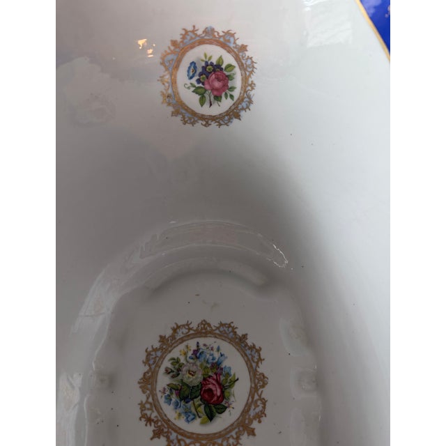 Late 20th Century Late 20th Century Oversized Meissen-Style Cobalt Porcelain Wine Cooler For Sale - Image 5 of 7