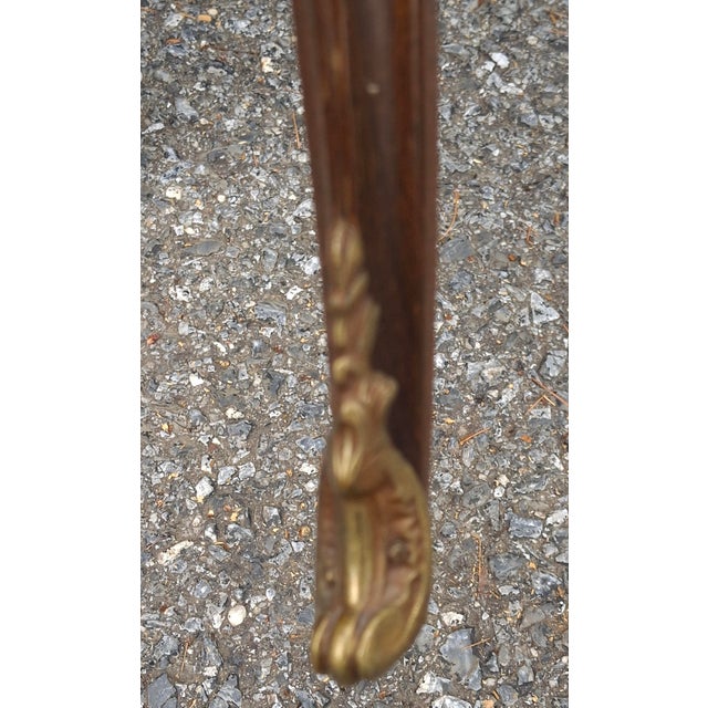 Louis XV Style Gilt Floral Marquetry Tulipwood and Kingwood Gueridon Table For Sale - Image 9 of 10