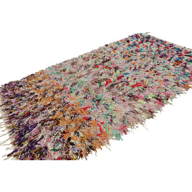 Rug & Kilim Vintage Moroccan Shag Rug With Polychromatic Geometric Patterns From Rug & Kilim For Sale - Image 4 of 7