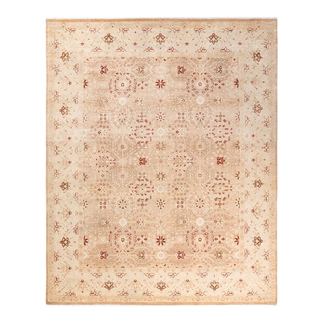 Mogul, One-of-a-Kind Hand-Knotted Area Rug - Beige, 8' 3" x 10' 3" For Sale