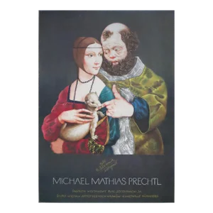 1986 Vintage Polish Exhibition Poster - Michael Mathias Prechtl