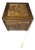 Vintage Mid-Century South East Asian Hand-Carved Teak Side Table - Detailed Scene For Sale