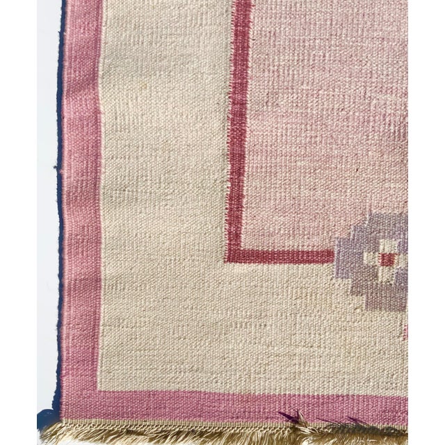 Textile Vintage Swedish Killim Wool Rug, 1960s For Sale - Image 7 of 16