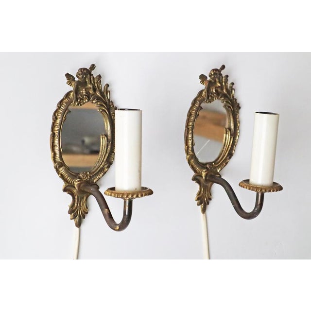 Small Wall Lamps with Mirror, France, 1960s, Set of 2 For Sale - Image 13 of 17
