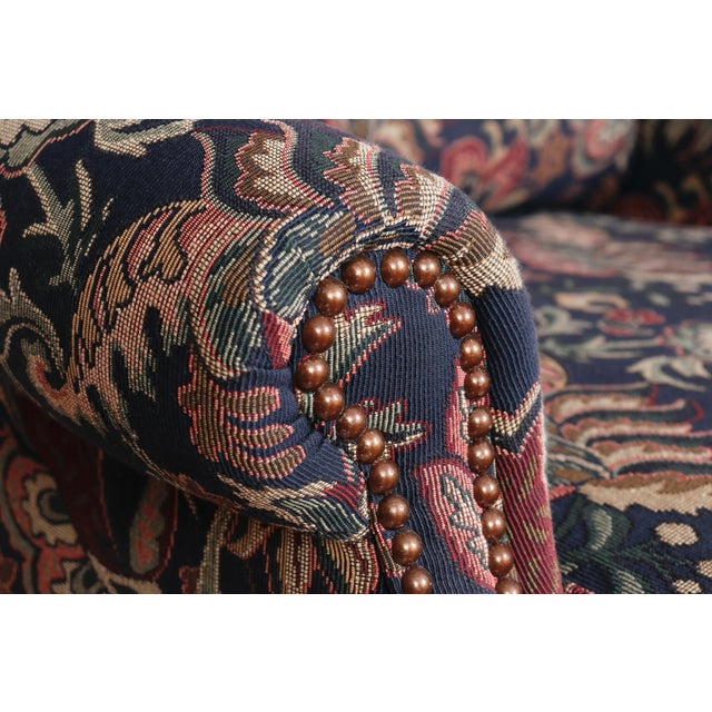 Bradington Young Georgian Style Wingback Chair and Ottoman For Sale In Tampa - Image 6 of 9