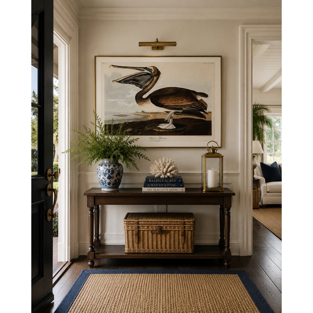 John James Audubon Brown Pelican, Vintage Art Print Reproduction From Birds of America by John James Audubon, 60" X 40" For Sale - Image 4 of 10