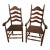 1960s Colonial Early American Ladderback Dining Arm Chairs- Set of 2 For Sale