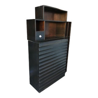 Postmodern Espresso Wood Dining Room Convertible Bar Cabinet, 1990 For Sale